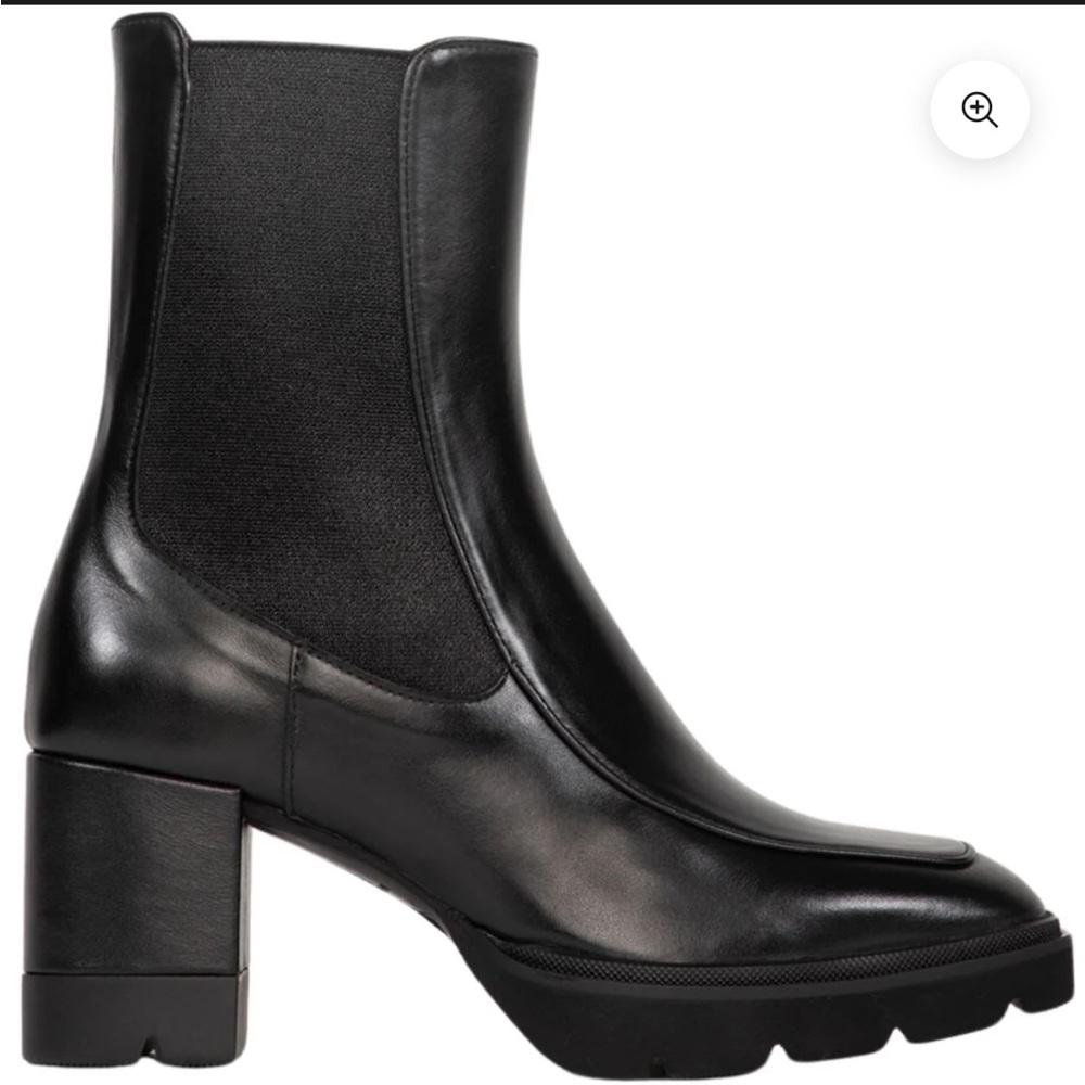 Homers Black Leather Sharon Ankle Boots